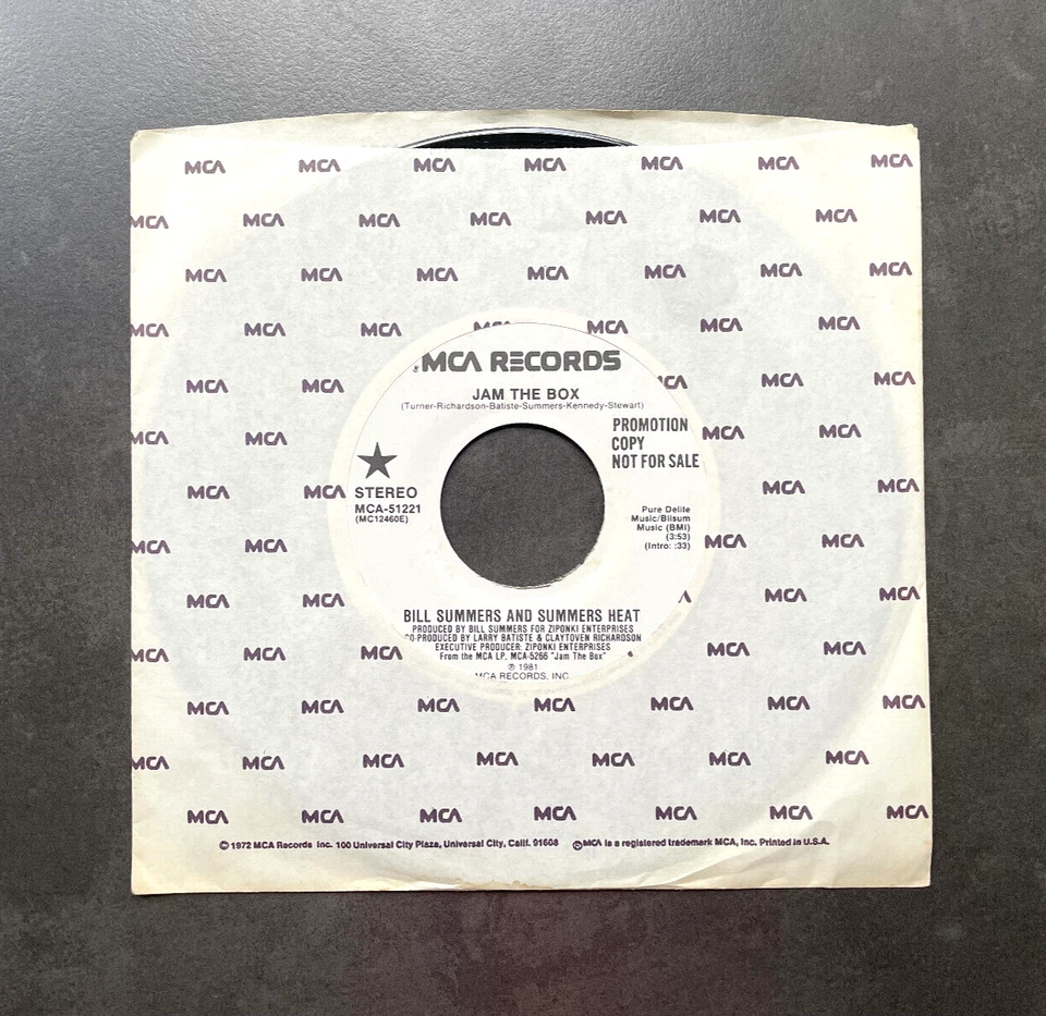 7" Bill Summers - Jam The Box - US MCA Promo - Bild 1 von 1