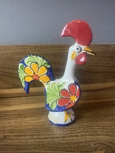 Gallo portafortuna portoghese in ceramica dipinto a mano - Foto 1 di 4
