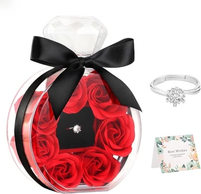 Real Preserved Rose and Necklace Gifts Set for Mom Wife Girlfriends – Anniversar - Image 1 of 4