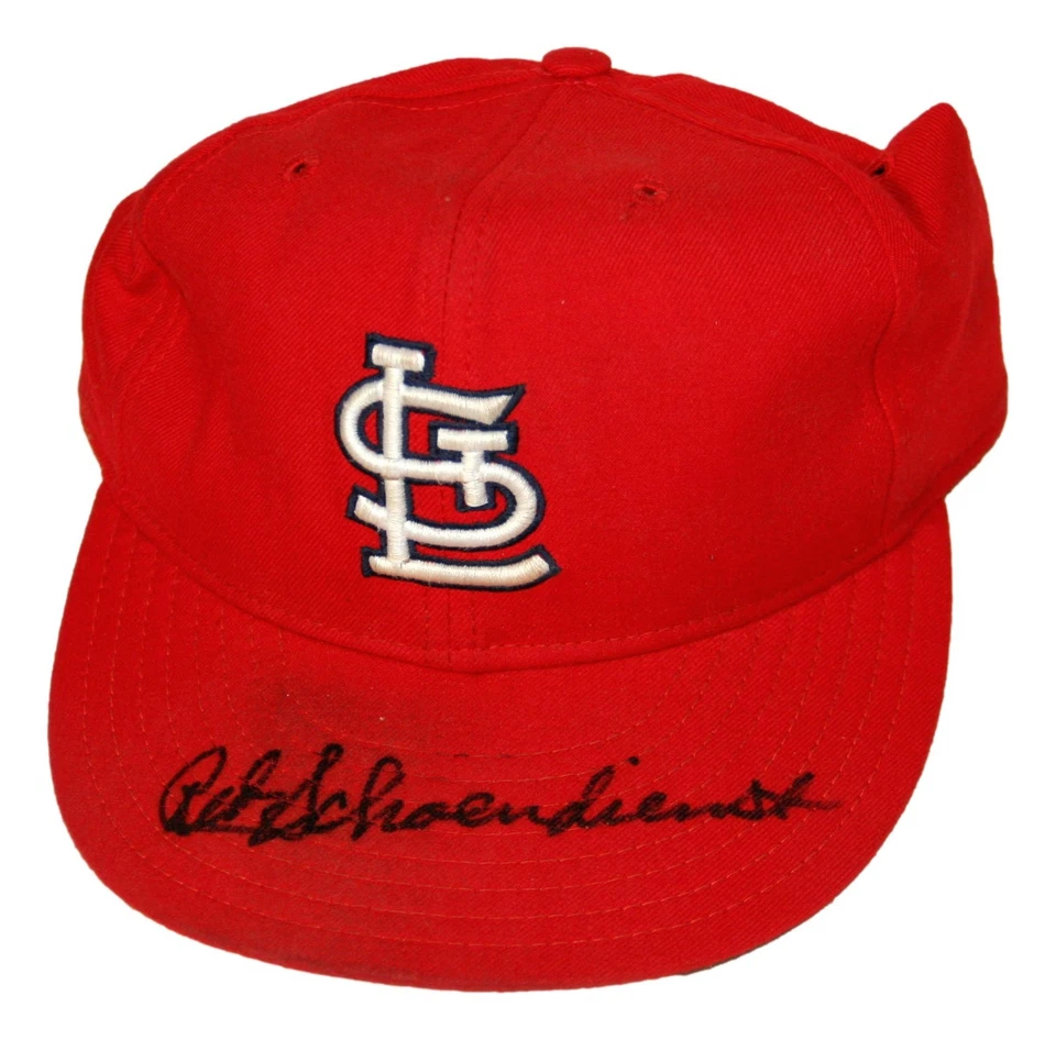 Red Schoendienst Autographed 1991 Game Used St. Louis Cardinals Cap Hat JSA - Image 1 of 4