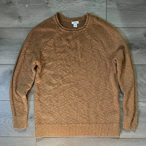 LL Bean Womens Sweater Midweight Cotton Slub Rollneck Pullover Bronze Size Large - Picture 1 of 5