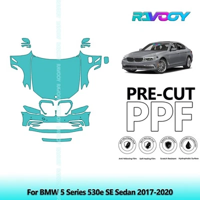 Kit PPF de protección de pintura precortada para BMW Serie 5 530e SE Sedán 2017-2020 Foto 1 de 4