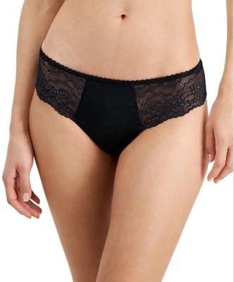 I.n.c. International Concepts Women's Satin Micro Thong Underwear Deep Black S - Image 1 of 4
