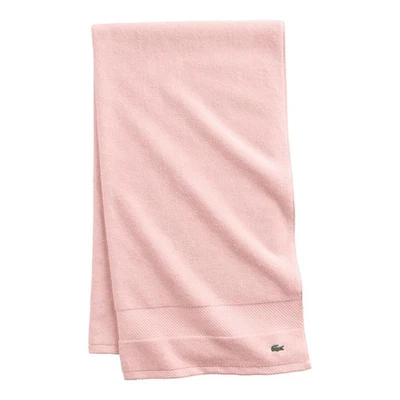 Lacoste Heritage Light Pink Bath Sheet 35x70 Soft Supima Cotton Towel - Image 1 of 4