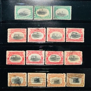 Francobolli US EFO #294-296 usati con vignetta cambia in ogni direzione! - Foto 1 di 9