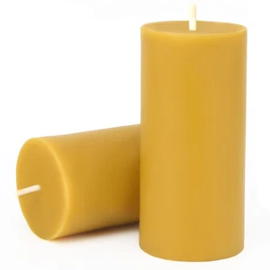 Natural Beeswax Candles Pillar, 2 Packs, 70 Hours Burn Time, 100% Pure Beeswa... - Bild 1 von 9