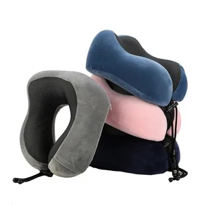 U Shaped Memory Foam Travel Pillow Neck Support Soft Head Rest Car Plane Cushion - Picture 1 of 60