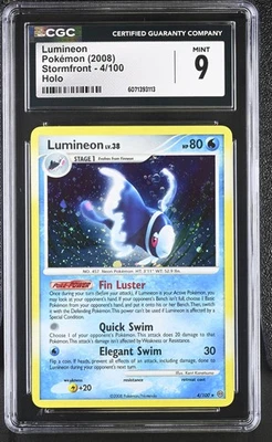 CGC 9 MINT Lumineon 2008 Stormfront 4/100 Holo Pokemon Card - Image 1 of 2