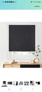 Persianas Portátiles Blackout Roller Sin Taladro Sin Herramientas 36" W X 72" H Negras - Imagen 1 de 12