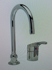 Zurn Z824B0-XL Gooseneck Kitchen Faucet, 4" to 7" Mount, 2 Hole Commercial - Picture 1 of 16
