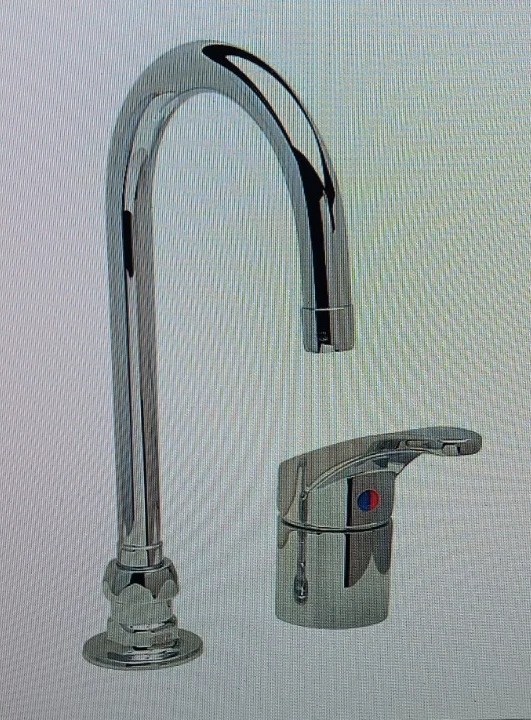 Zurn Z824B0-XL Gooseneck Kitchen Faucet, 4" to 7" Mount, 2 Hole Commercial - Image 1 of 4