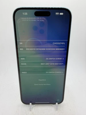 Apple iPhone 16 Plus - Teal - 128GB - as-is for salvage/parts/disassembly - Image 1 of 4