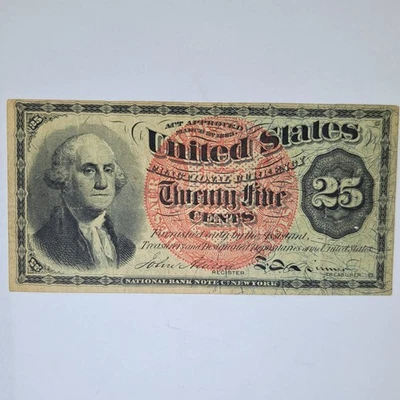1863 Fractional Currency 25 Cent, US Note 4th Issue High Grade Civil War #SA35 - Image 1 of 3