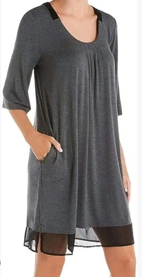 Donna Karan Sleepwear Size Medium Knee Length Classic Gown Modal Knit in Gray - Image 1 of 4