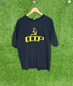 RARE Vintage CCCP Hammer & Sickle Russia USSR T-Shirt Graphic Global Size XXL - Picture 1 of 3