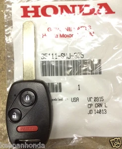 Llave de entrada remota sin llave genuina OEM Honda Fit Ridgeline Odyssey - Imagen 1 de 3