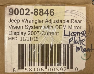 Brandmotion 9002-8846 Jeep Wrangler Rear Vision System With OEM Mirror 2007+ - Picture 1 of 6