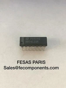 MM74C20N (IC), Logic Gate, Dual 4-Input NAND, CMOS, DIP14 [Lot de 10] - Picture 1 of 2
