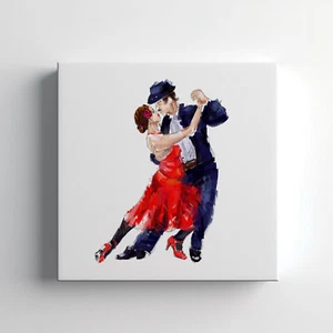 Ballerini tango coppia tela stampa arte da parete, elegante arredamento casa appendiabiti da parete - Foto 1 di 12