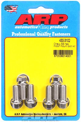 ARP 430-3102 Chevy Big Block/Small Block Motor Mount to Block Bolts - Stainless - Image 1 of 1