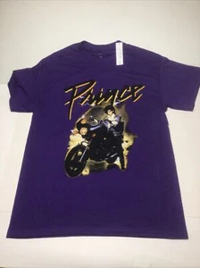 NWT. Prince Purple Rain Motorcycle Officially Licensed T-Shirt S(34-36) - Picture 1 of 6