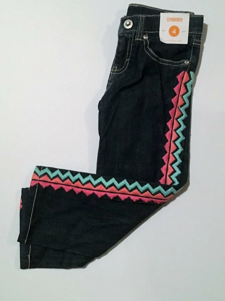 Pantalones de mezclilla Gymboree WILD FOR HORSES ELÁSTICOS bordados ~ Talla 4 ~ ¡NUEVOS CON ETIQUETAS! Foto 1 de 1