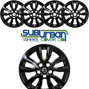 FITS 2020-2022 Nissan Rogue Sport 17" Gloss Black Wheel Skins # IMP-489BLK SET/4 - Picture 1 of 9