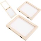 S+M+ L Kit Wooden Papermaking Mould Deckle Rectangle Paper Making Screen Frame