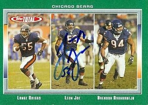 Leon Joe autographed Football Card (Chicago Bears) 2006 Topps Total #97