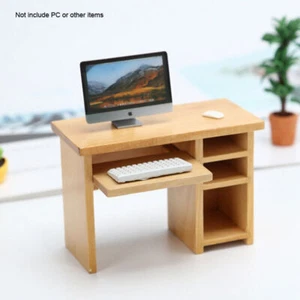 1/12 Dollhouse Study scene computer table PC Laptop desks Miniature model Office - Picture 1 of 8