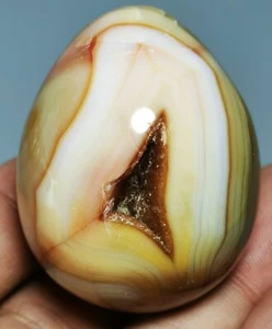 73g Polished CARNELIAN SPHERE GEODE EGG -Madagascar - Picture 1 of 9
