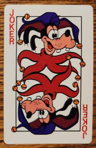 1970s King Mickey Walt Disney Productions Goofy Red Joker Jester Playing Card