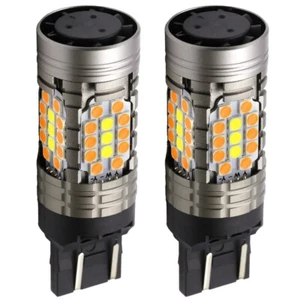 Syneticusa CANBUS Error Free 7443 Switchback Turn Signal Light DRL Bulbs - Foto 1 di 9