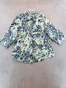 Alia Damen 3/4 Arm Hawaii Print Shirt Floral Tropical 24W 29L - Bild 1 von 17