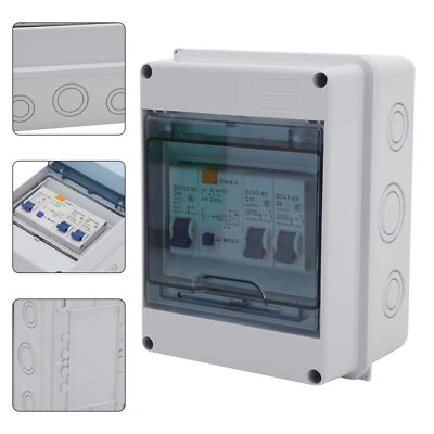 2 Way Caravan Garage IP65 Consumer Unit Enclosure Fuse Box 2MCB 16A 30mA RCD