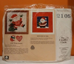 Tis The Season Quilt Kit Dekoration #2105 Molly Flemming 1989 9"x9" Vintage Neu aus altem Lagerbestand - Bild 1 von 6