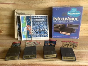 INTELLIVISION INTELLIVOICE CONSOLE AND SET OF ALL 4 RELEASED GAMES -ALL WORK - Picture 1 of 18