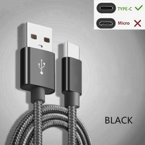 USB-A auf USB-C Kabel Geflochten Schnell Ladegerät Typ C Leitung für iPhone 15 16 Samsung - Bild 1 von 18
