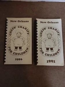 Lot 2 CHEFS' CHARITY FOR CHILDREN COOKBOOKS NEW ORLEANS, LOUISIANA 1986 1991 - Imagen 1 de 3