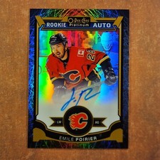 2-09-18 mx . 2015-16 o-pee-chee platinum autograph black /50 emile poirier rc