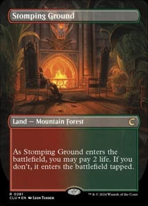 MTG - Stomping Ground FOIL Borderless [Ravnica: Clue Edition] [NM] Rare - Bild 1 von 1