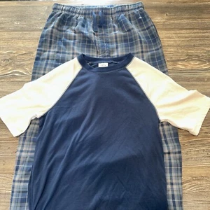 T&B Brand Blue Boys Shirt Pants Sleepwear. Size Large(10-12). NWOT. P - Picture 1 of 9