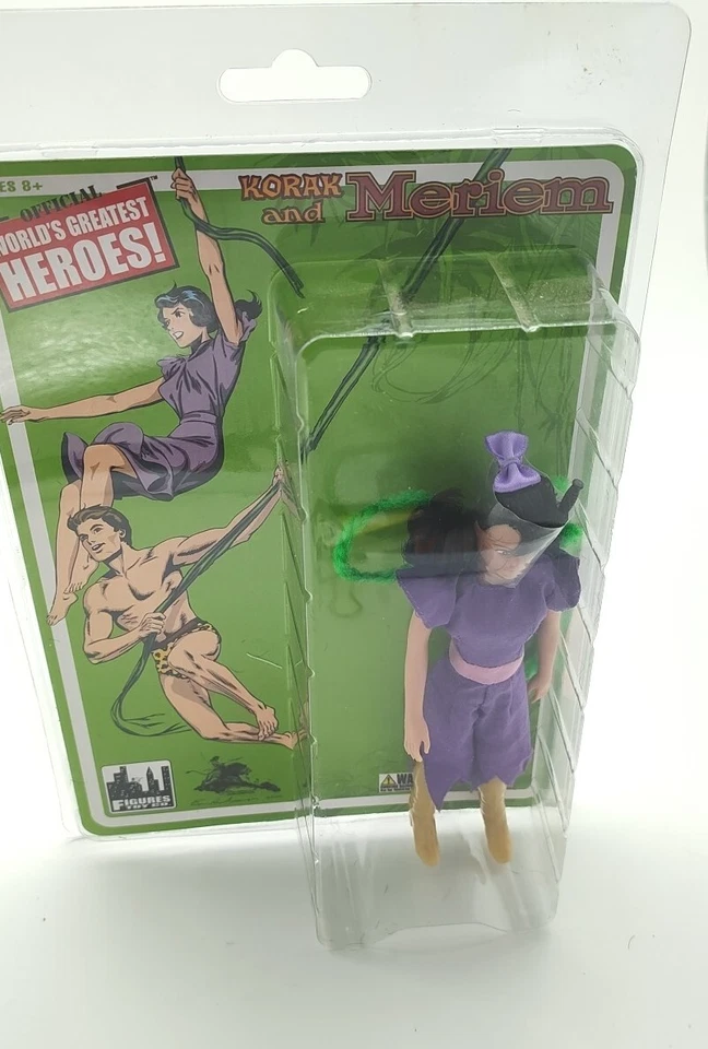 Figura de acción Tarzen Korak & Meriem con cuerda de cuchillo de guepardo 8" Foto 1 de 4