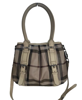 Burberry Smoked Check Coated Canvas Small Northfield Bag Authentic with COA - Image 1 of 4