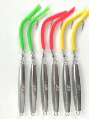 6 plantillas de diamantes Ava nuevas * A-17 de 2 oz. *Con colas de tubo divididas * Bluefish - Rayas Foto 1 de 4