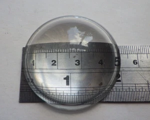 Vintage Glass Convex Magnifier Lense - Paperweight Blank etc - Picture 1 of 6