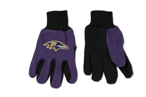 NFL Baltimore Ravens Two-Tone Gloves, Purple/Black Small Cover