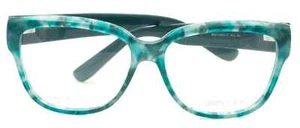 Jimmy Choo 117 W12 Aqua Marble Cat Plastic Eyeglasses Acetate Frame 55-15-140 - Picture 1 of 4