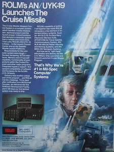 12/1980 PUB ROLM AN/UYK-19 LAUNCH CONTROL CENTER CRUISE MISSILE ORIGINAL ANZEIGE - Bild 1 von 1