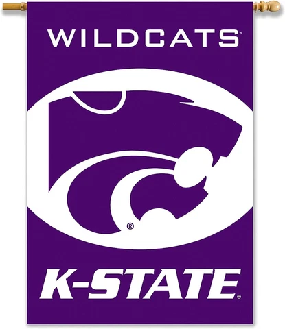Kansas State Wildcats 2 Sided House Flag Banner 3' x 5' Premium Heavy Duty Flag Cover